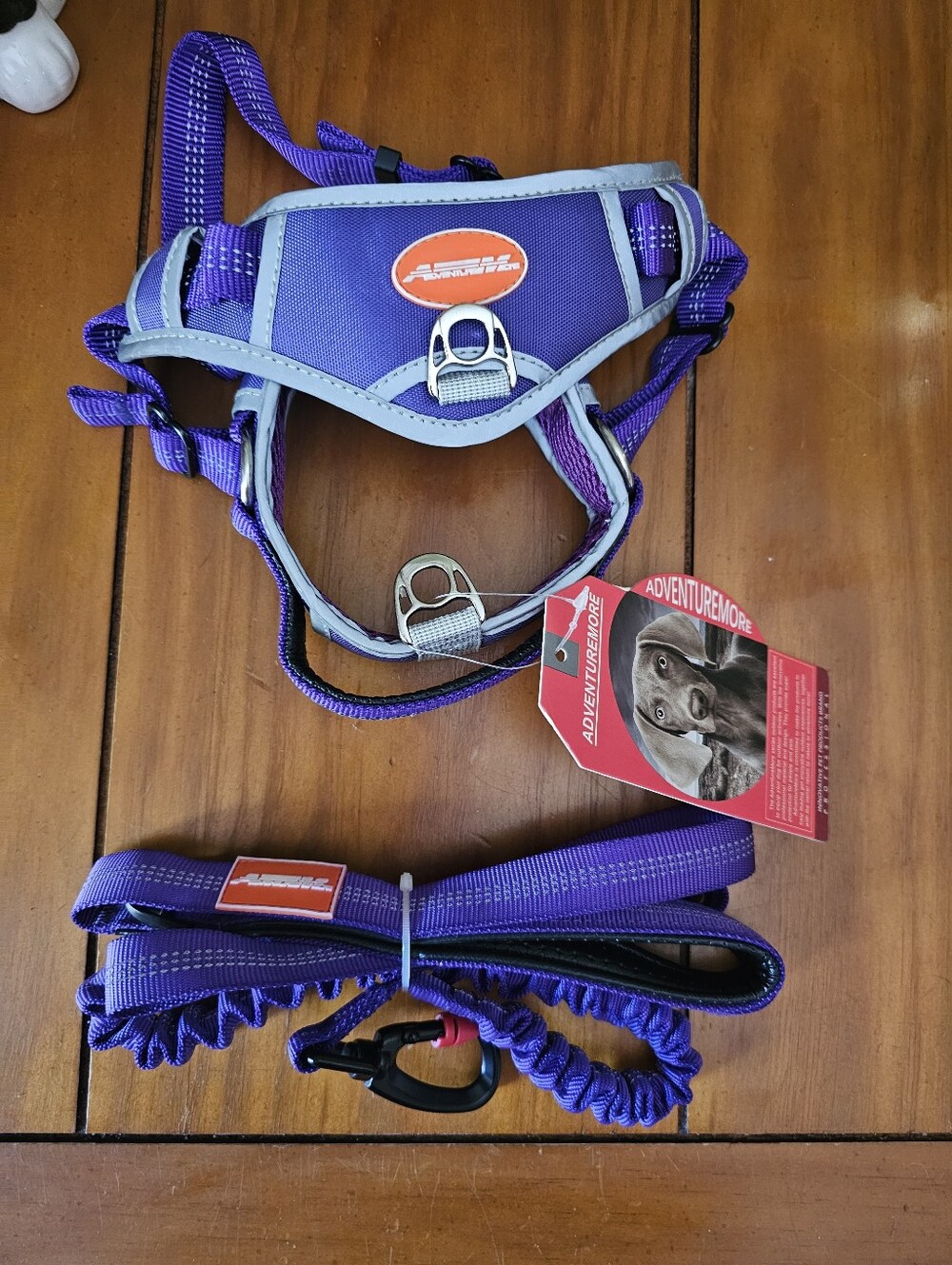 New size small Dog Halter harness & leash set( purple)